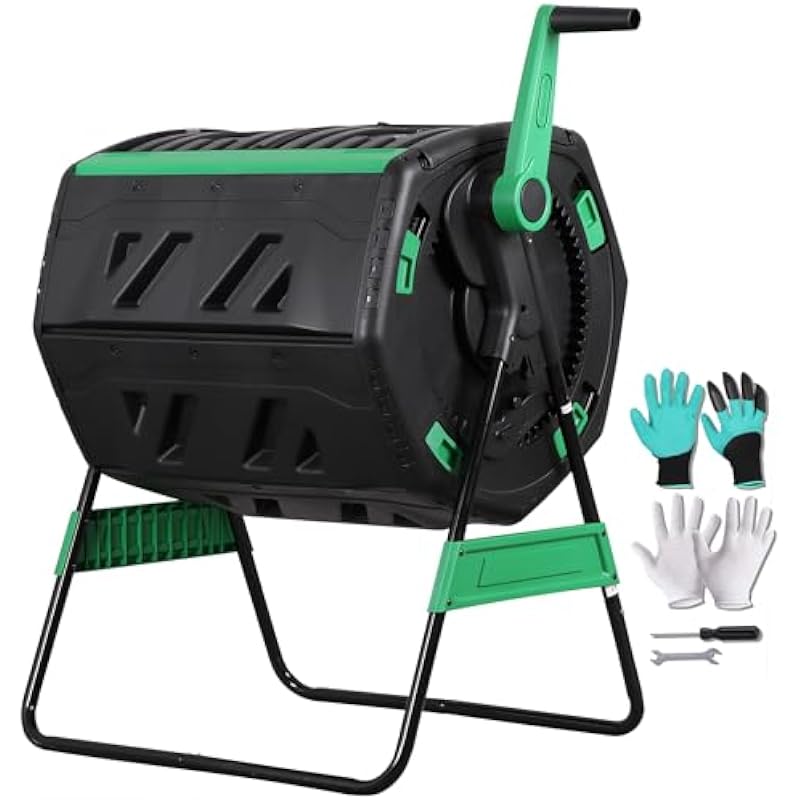 Compost Bin - Dwuczęściowy, obrotowy kompostownik o pojemności 53