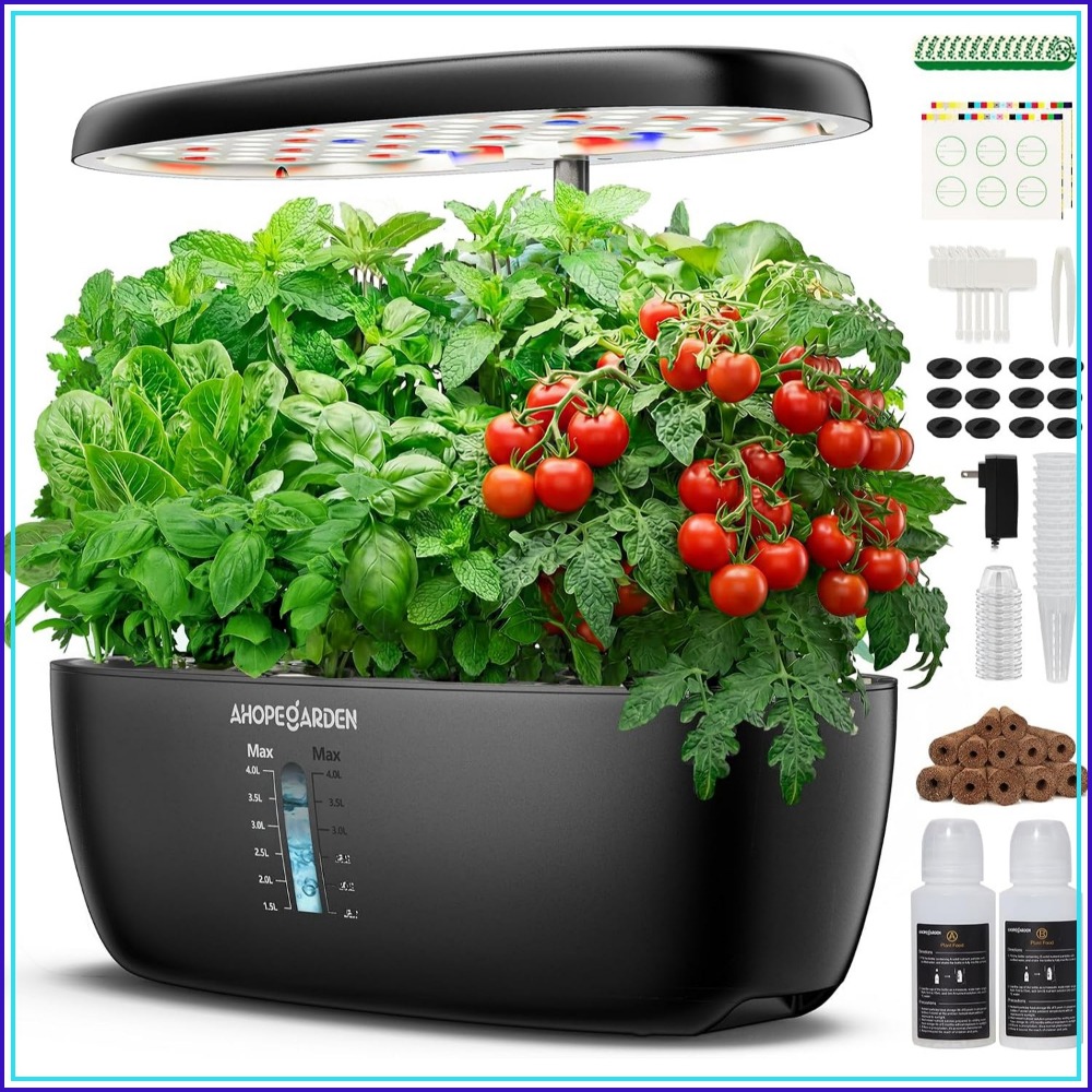Indoor Herb Garden - 12-pojemnikowy ogród hydroponiczny z oświetleniem LED,