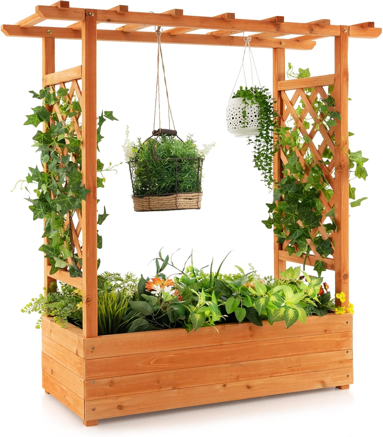 Raised Garden Bed - Drewniana podwyższona grządka ogrodowa z łukowatą