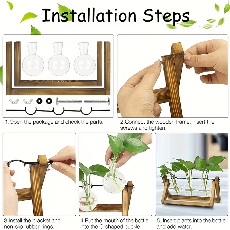 Drewniany stojak, zestaw do hy – Hydroponic Kit recenzja i cena